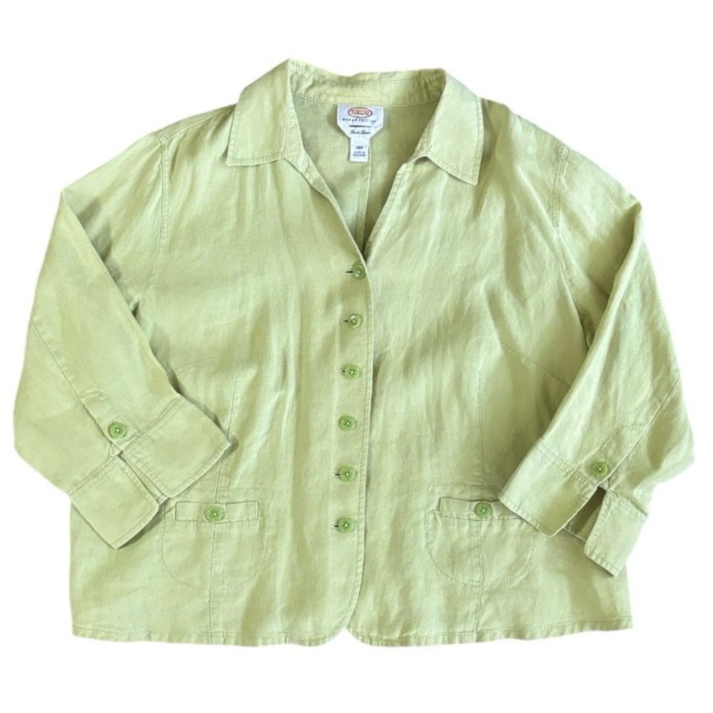 Talbots Irish Linen 3/4 Sleeve Jacket